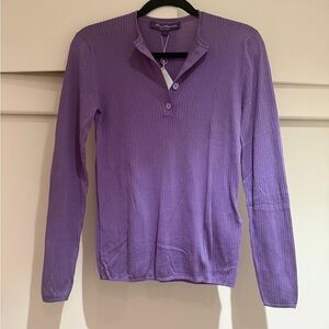 Ralph Lauren Purple Label Lavender Long Sleeve Top
